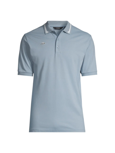 Shop Radmor Men's Baty Retro Pique Polo Shirt In Skyway Blue