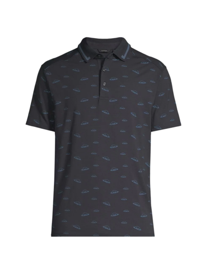 Shop Radmor Men's Taylor Bobrad Jersey Polo Shirt In Blue Graphite