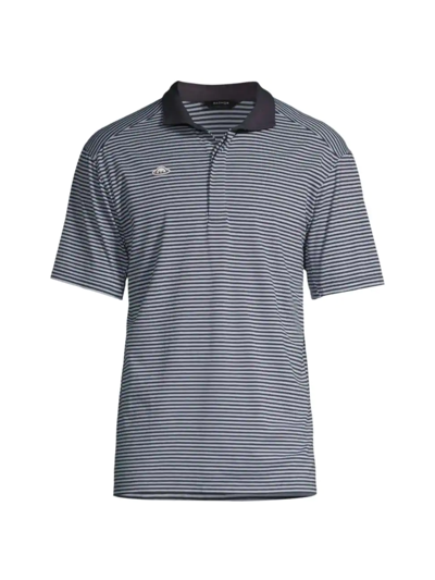 Shop Radmor Men's Taylor Micro-stripe Print Shirt In Blue Graphite
