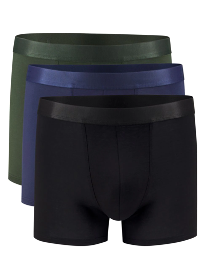 Shop Cdlp Men's Boxer Briefs 3-pack In Black Green Navy