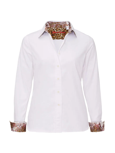 Shop Robert Graham Women's Priscilla Button-front Shirt In White
