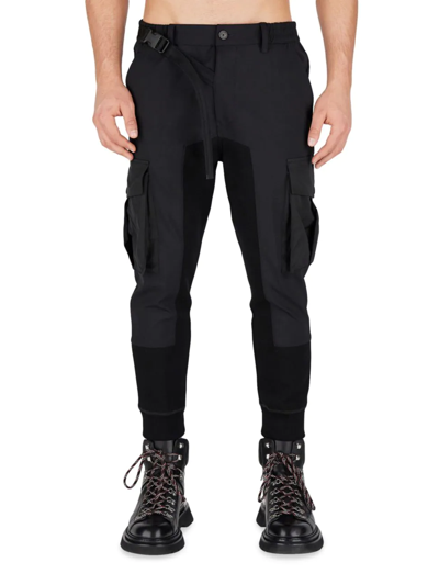 Shop Dsquared2 Men's Hybrid Rlx Dean Cargo Pants In Black