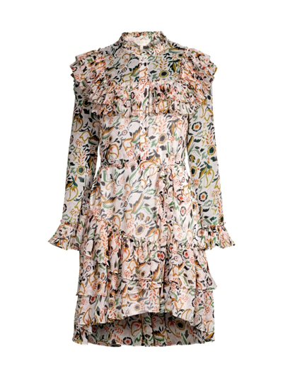 Ted Baker Aishia Floral Ruffle Shirtdress In Ivory | ModeSens