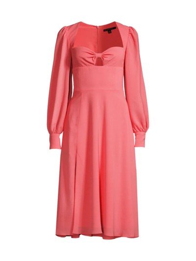 Shop Black Halo Women's Romina Midi-dress In Strawberry Pink
