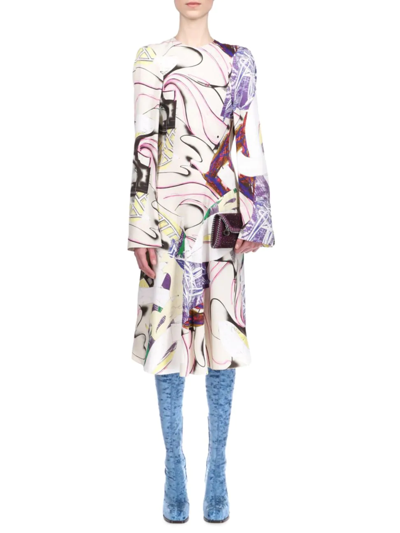 Shop Stella Mccartney Women's Tilted Printed Midi-dress In Neutral