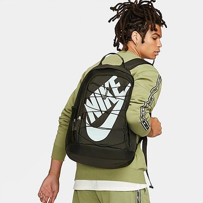 Shop Nike Hayward Backpack 100% Polyester In Sequoia/sequoia/barely Green