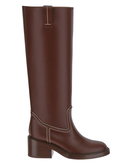 Shop Chloé Mallo High Boots In Brown