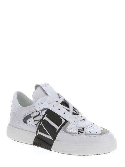 Shop Valentino Vl7n Low-top Sneaker In Banded Calfskin In White