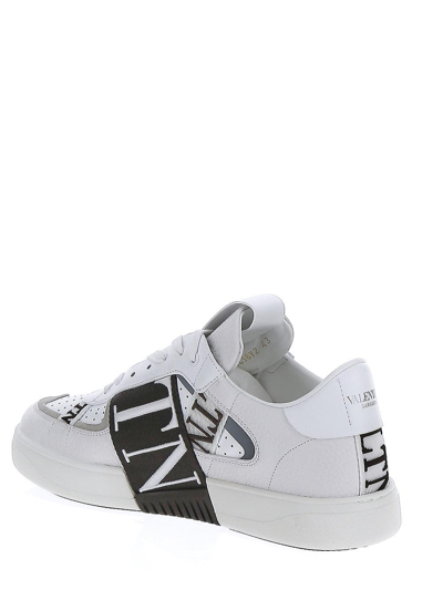 Shop Valentino Vl7n Low-top Sneaker In Banded Calfskin In White