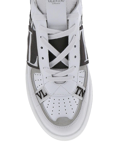 Shop Valentino Vl7n Low-top Sneaker In Banded Calfskin In White