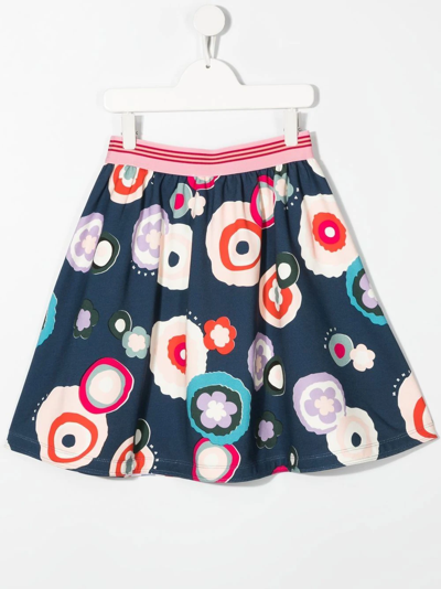 Shop Marni All-over Graphic Print Skirt In Blue