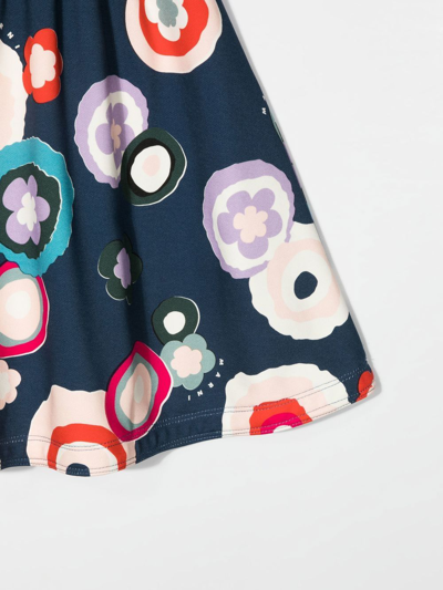 Shop Marni All-over Graphic Print Skirt In Blue