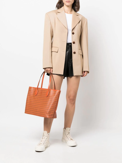 Delage Check-print Shoulder Bag In Orange