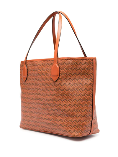 Delage Check-print Shoulder Bag In Orange