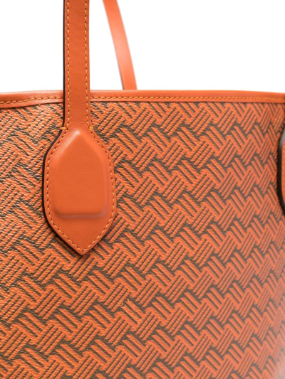 Delage Check-print Shoulder Bag In Orange