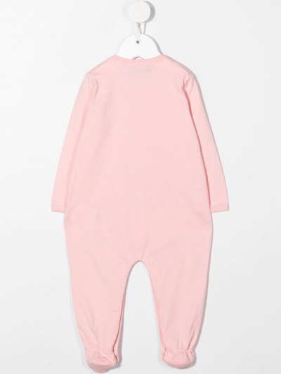 Shop Moschino Teddy Bear Motif Bodysuit In Pink