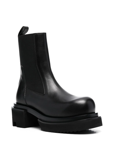Shop Rick Owens Beatle Bogun Leather Boots In Black