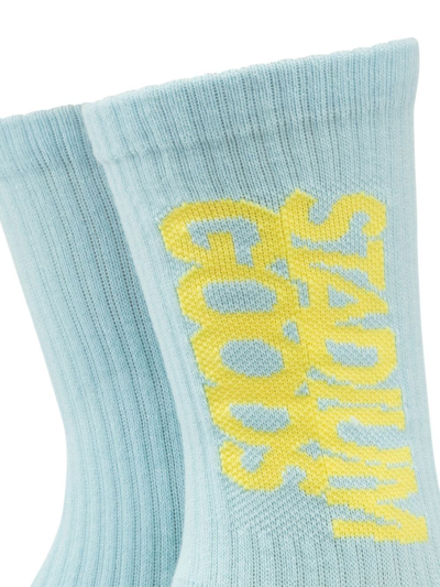 Shop Stadium Goods Logo "robin Egg" Crew Socks In Blue