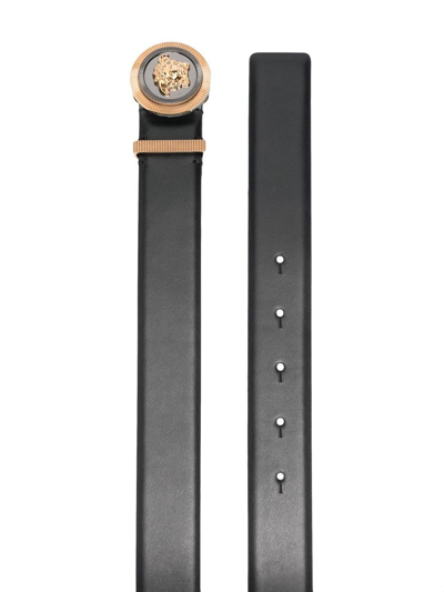 Versace Medusa Head Motif Belt In Black