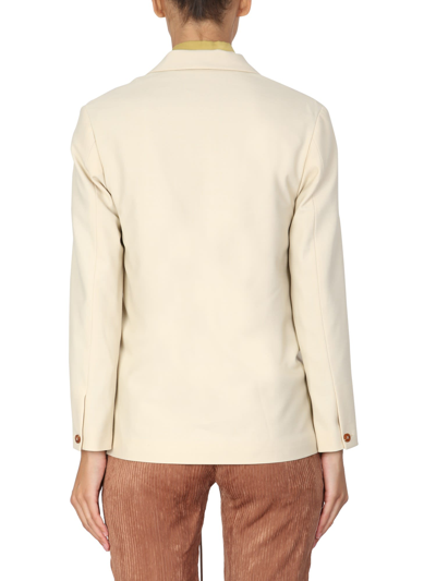 Shop Alysi Single-breasted Blazer In Beige