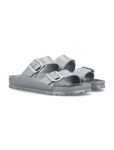 Shop Birkenstock Arizona Eva In Metallic Silver