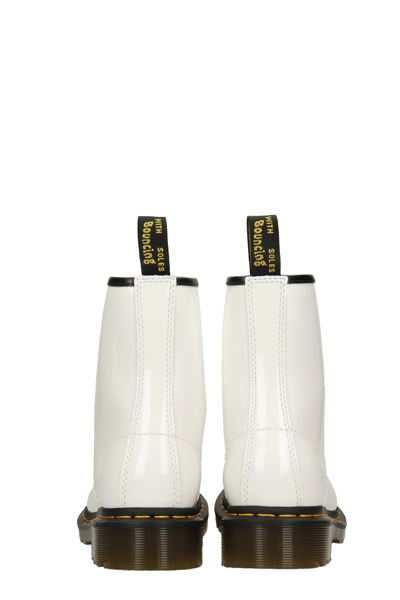 Shop Dr. Martens' 1460 Combat Boots In White Patent Leather