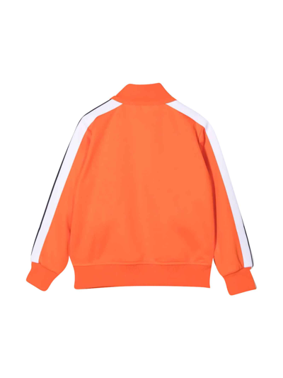 Shop Palm Angels Boy Sports Jacket With Print In Orange