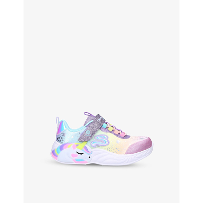 Skechers Little Girls S-lights: Unicorn Dreams Stay-put Casual Sneakers From Finish Line In Mult/other