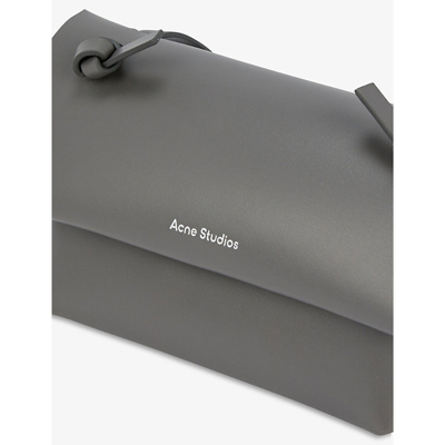 Shop Acne Studios Alexandria Leather Cross-body Bag In Dark Grey