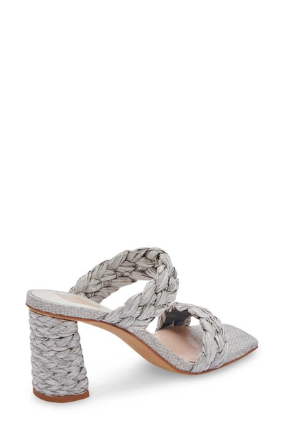 Shop Dolce Vita Paily Raffia Heeled Sandal In Light Grey Raffia