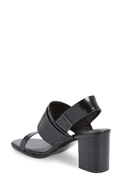 Shop Calvin Klein Carlita Strap Sandal In Black Leather