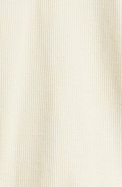 Shop Sunspel Ribbed Egyptian Cotton Cardigan In Ecru