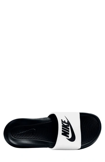 Shop Nike Victori One Sport Slide In White/ Black/ Black