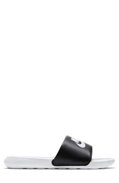 Shop Nike Victori One Sport Slide In White/ Black/ Black