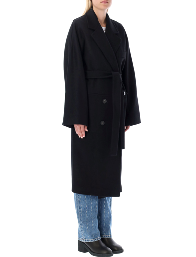 Shop Stella Mccartney Wool Trench Coat In Black