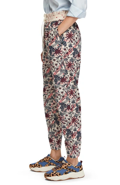 Shop Scotch & Soda Floral Print Track Pants In Combo B