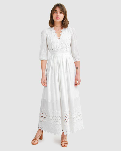 Shop Belle & Bloom All Eyes On Me Midi Dress In White