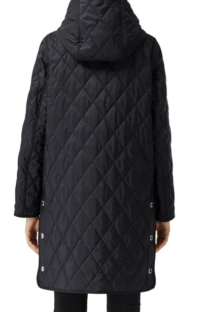 Shop Burberry Roxby Thermoregulated Quilted Coat In Black