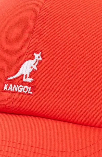 Shop Kangol Washed Baseball Cap In Cherry Glow