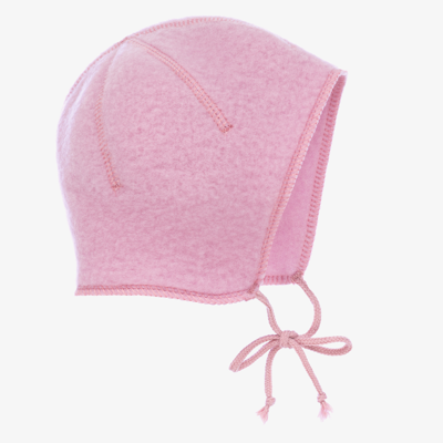 Shop Joha Baby Girls Pink Wool Bonnet
