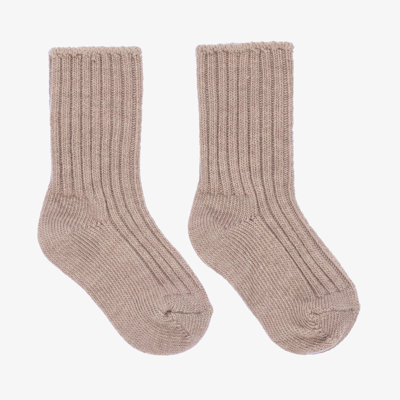 Shop Joha Beige Thermal Wool Socks