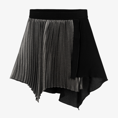 Shop Givenchy Girls Black & Grey Skirt