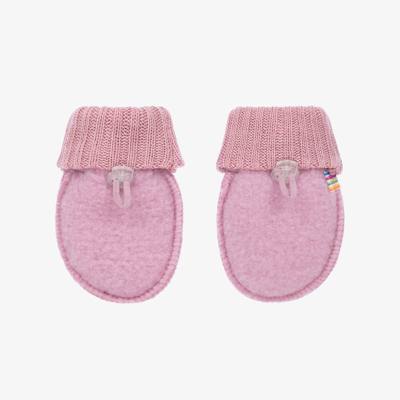 Shop Joha Girls Dark Pink Merino Wool Mittens