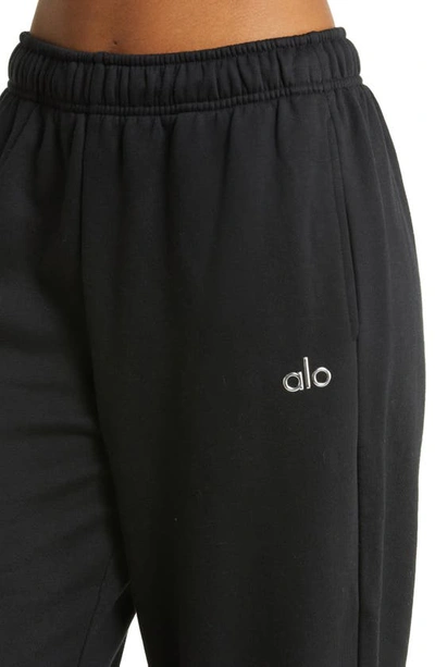 Shop Alo Yoga Gender Inclusive Accolade Straight Leg Sweatpants In Black
