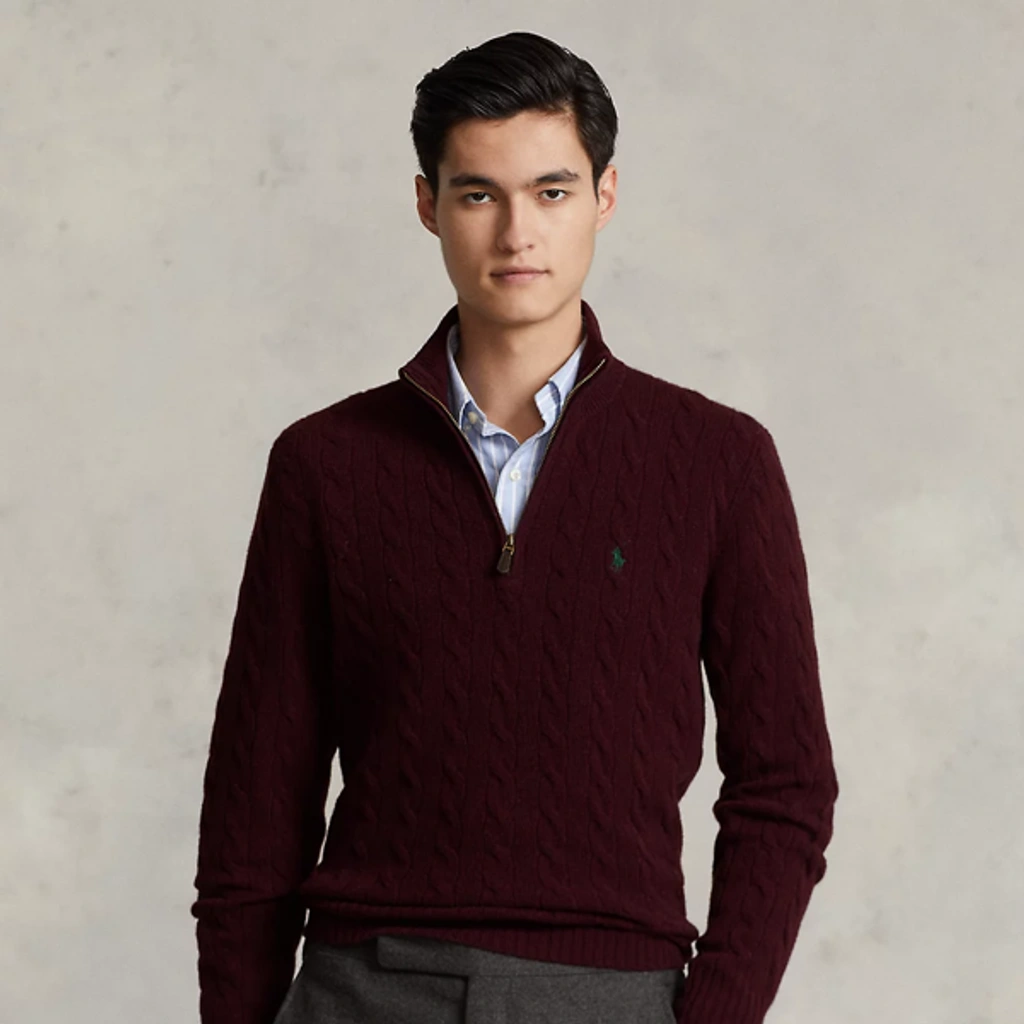 トップス Wool Cashmere Warm Knit Polo 0400021791463_CASHEW?wid=600&