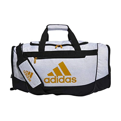 Adidas Originals Adidas Defender 3 Medium Duffel Bag In Jersey  White/black/legacy Gold | ModeSens