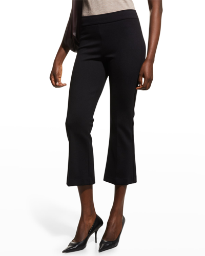 Shop Avenue Montaigne Leo Freedom Cropped Flare Pants In Black