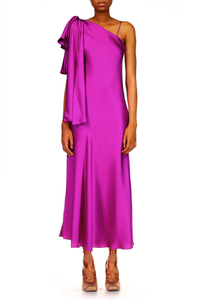Shop Rodarte Silk Satin One Shoulder Dress