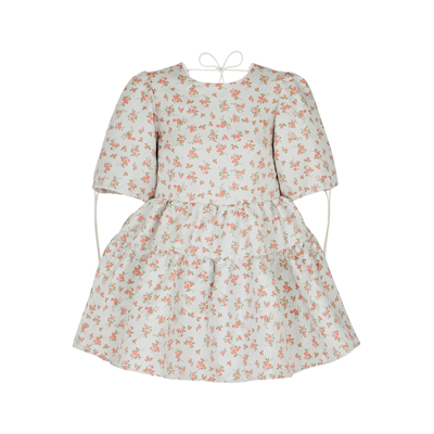 Shop Sister Jane Lola Floral-jacquard Mini Dress In Cream