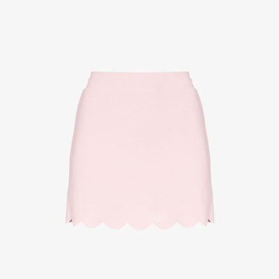 Shop Marysia Pink Morton Scallop Edge Mini Skirt